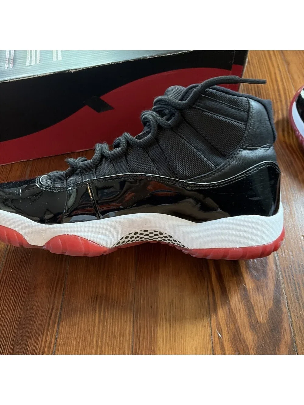 Jordan 11 Air Jordan Size 12 High Top, Basketball Shoes, Vintage Black Red White